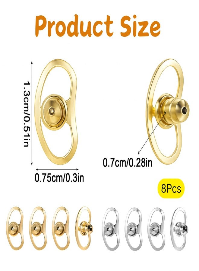Flavizo Earring Supporter for Studs and Danglers, Invisible Backings Holder for Heavy Jewellery, Lightweight Ear Stopper Set for Women Girls Earrings - Image 2